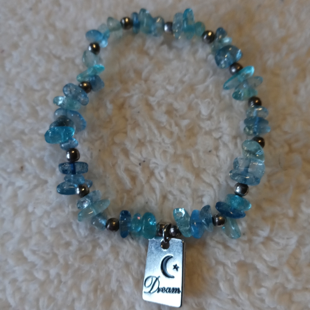Handmade Dream Blue beaded bracelet
